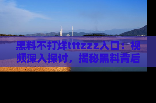 黑料不打烊tttzzz入口：视频深入探讨，揭秘黑料背后的人和事