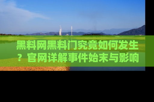 黑料网黑料门究竟如何发生？官网详解事件始末与影响