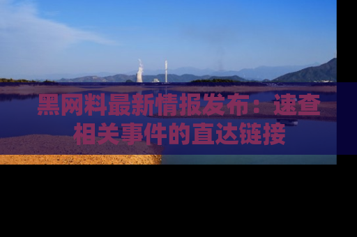 黑网料最新情报发布：速查相关事件的直达链接