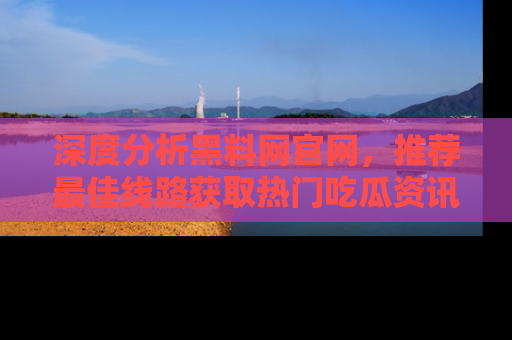 深度分析黑料网官网，推荐最佳线路获取热门吃瓜资讯