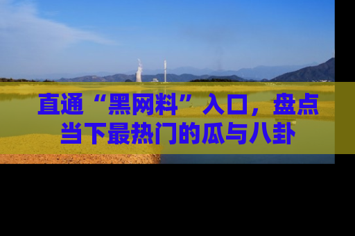直通“黑网料”入口，盘点当下最热门的瓜与八卦