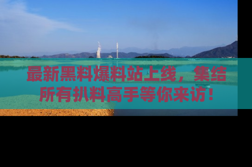 最新黑料爆料站上线，集结所有扒料高手等你来访！
